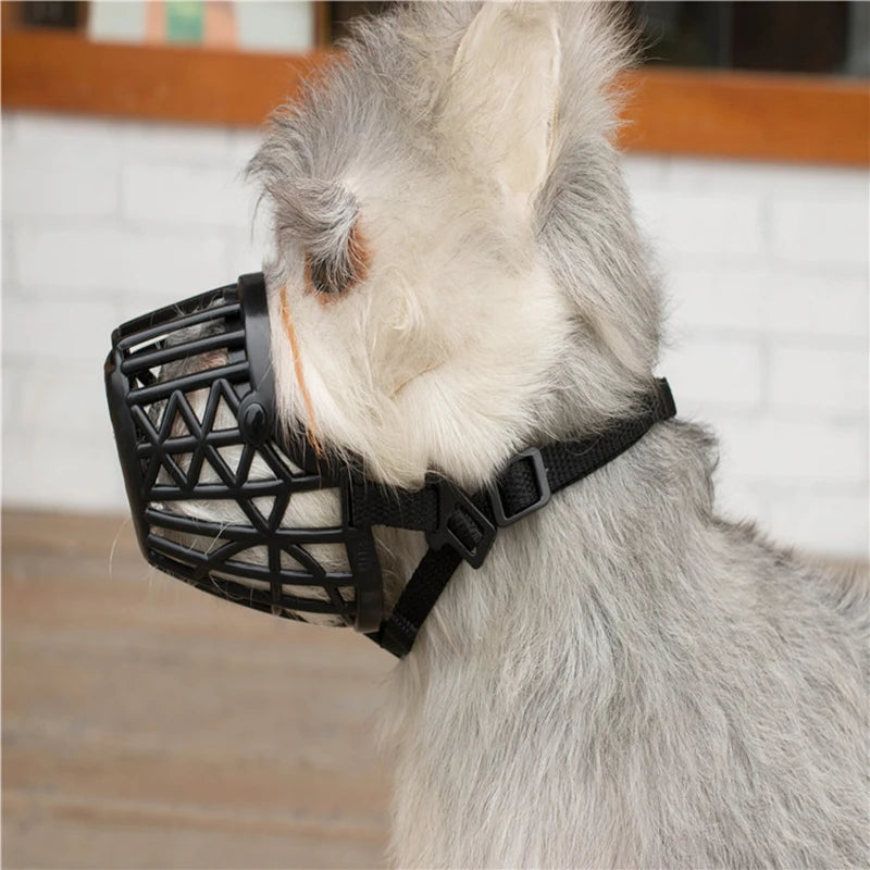 Upgraded Adjustable Dog Muzzle – Strong Plastic Basket Design | 7 Sizes | Anti-Biting