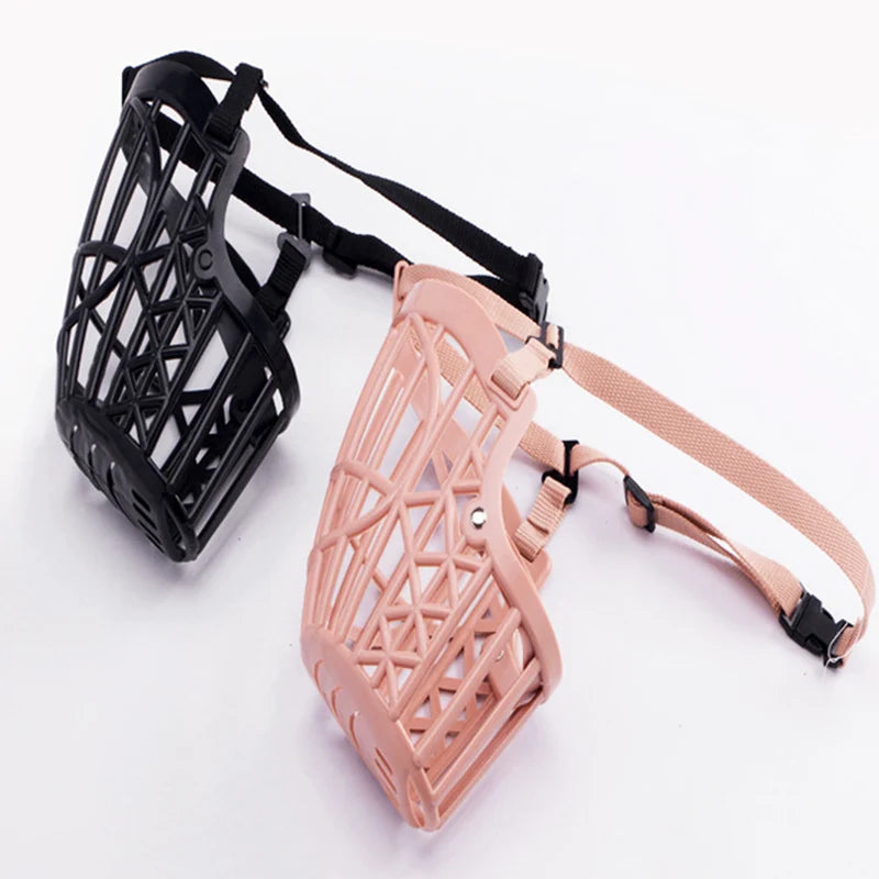 Upgraded Adjustable Dog Muzzle – Strong Plastic Basket Design | 7 Sizes | Anti-Biting