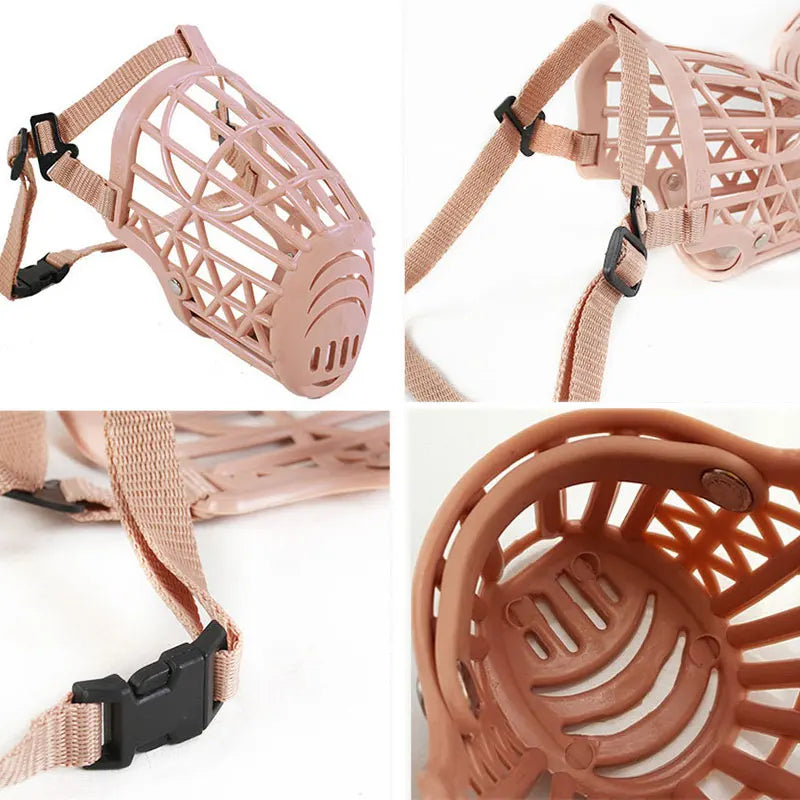 Upgraded Adjustable Dog Muzzle – Strong Plastic Basket Design | 7 Sizes | Anti-Biting