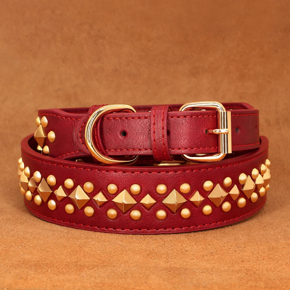 Cool Spiked Studded Leather Dog Collars Adjustable Pitbull Bulldog Big Dog Collar For Small Medium Large Dogs Boxer Labrador