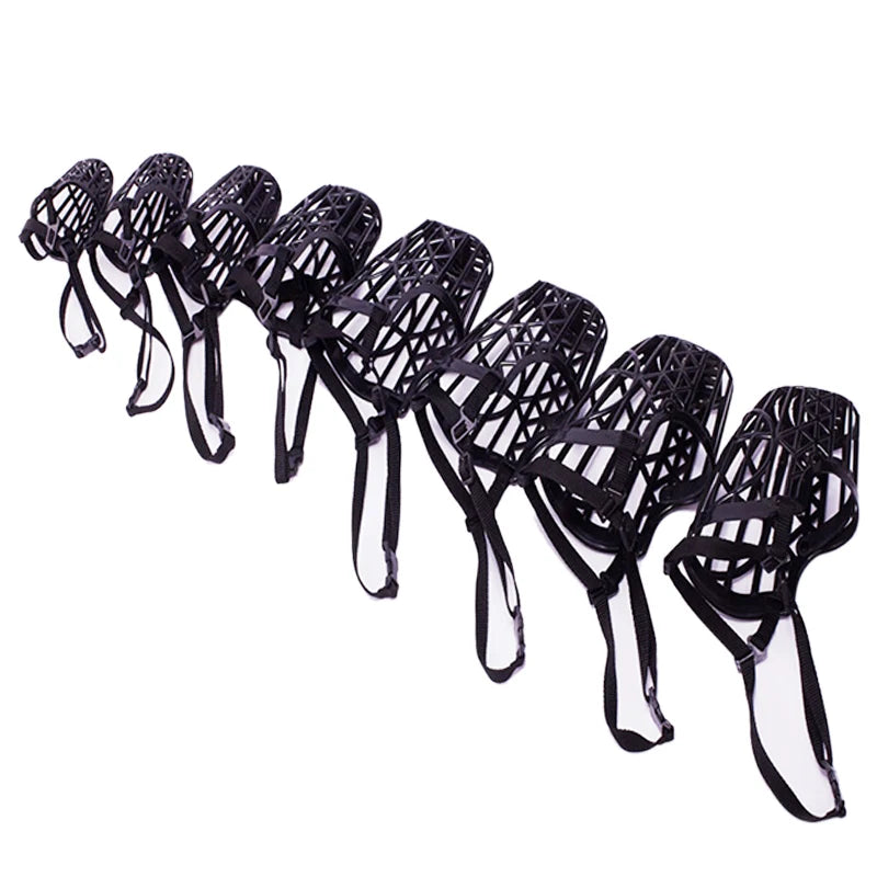 Upgraded Adjustable Dog Muzzle – Strong Plastic Basket Design | 7 Sizes | Anti-Biting