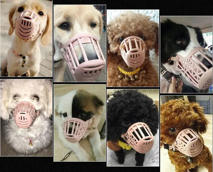 Upgraded Adjustable Dog Muzzle – Strong Plastic Basket Design | 7 Sizes | Anti-Biting