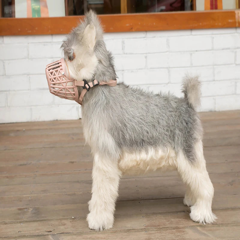 Upgraded Adjustable Dog Muzzle – Strong Plastic Basket Design | 7 Sizes | Anti-Biting