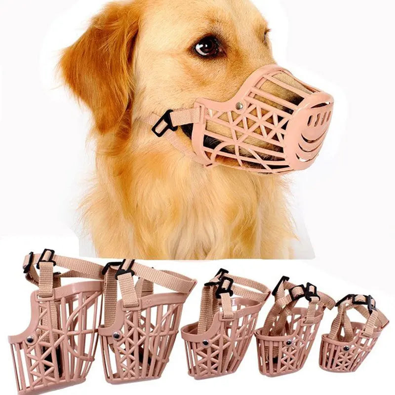 Upgraded Adjustable Dog Muzzle – Strong Plastic Basket Design | 7 Sizes | Anti-Biting