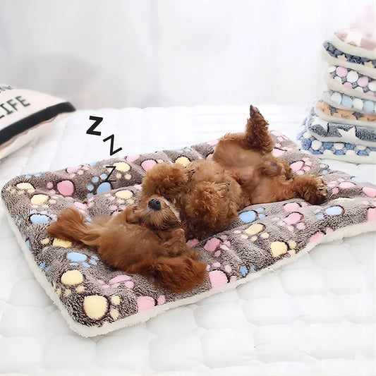 Soft Flannel Pet Sleeping Mat – Thickened & Warm Dog and Cat Bed Blanket