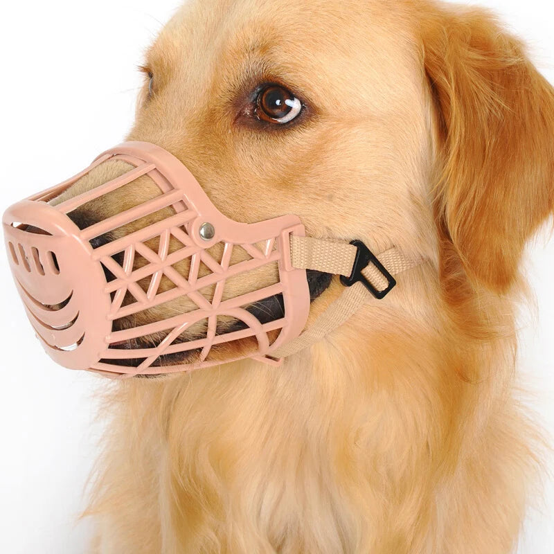Upgraded Adjustable Dog Muzzle – Strong Plastic Basket Design | 7 Sizes | Anti-Biting